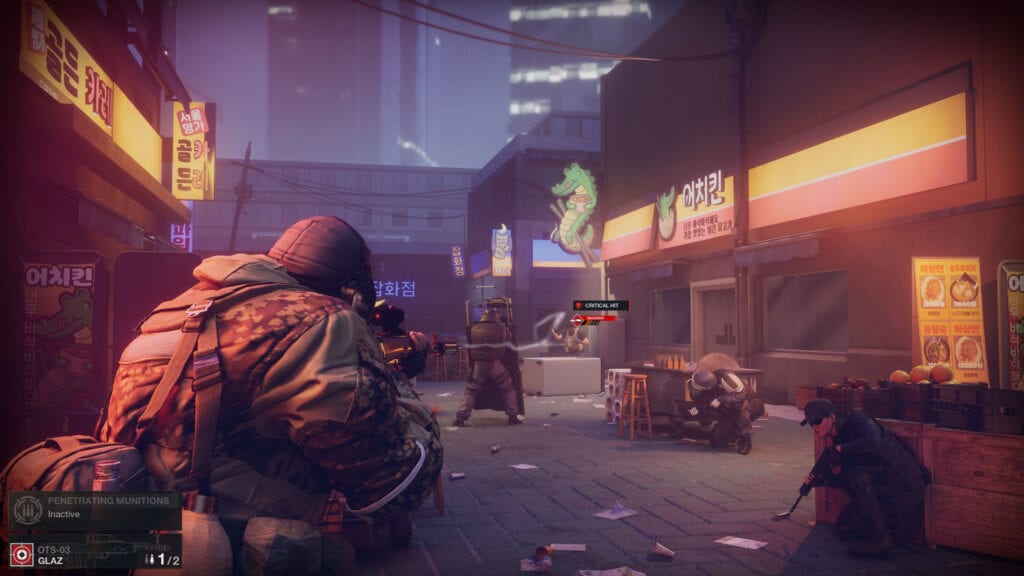 Rainbow Six Tactics operator firing from cover during a turn-based firefight